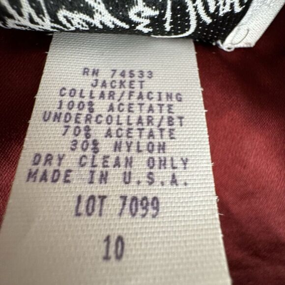 Vintage Jeffrey & Dara Womens Pointed Collar Blouse 10P Stretch Witchy Velvet - Picture 9 of 13